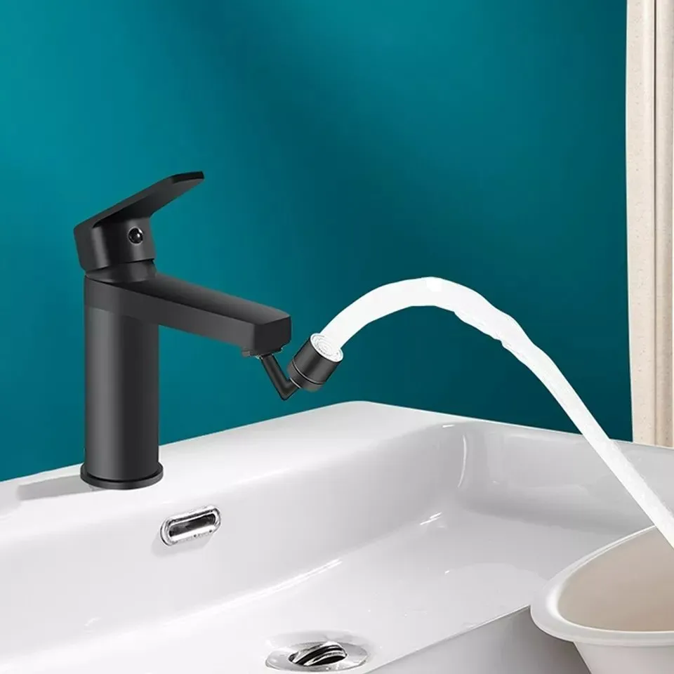 Black Flexible Faucet - 720° Bendable Kitchen Sink Tap Spray Head Tools