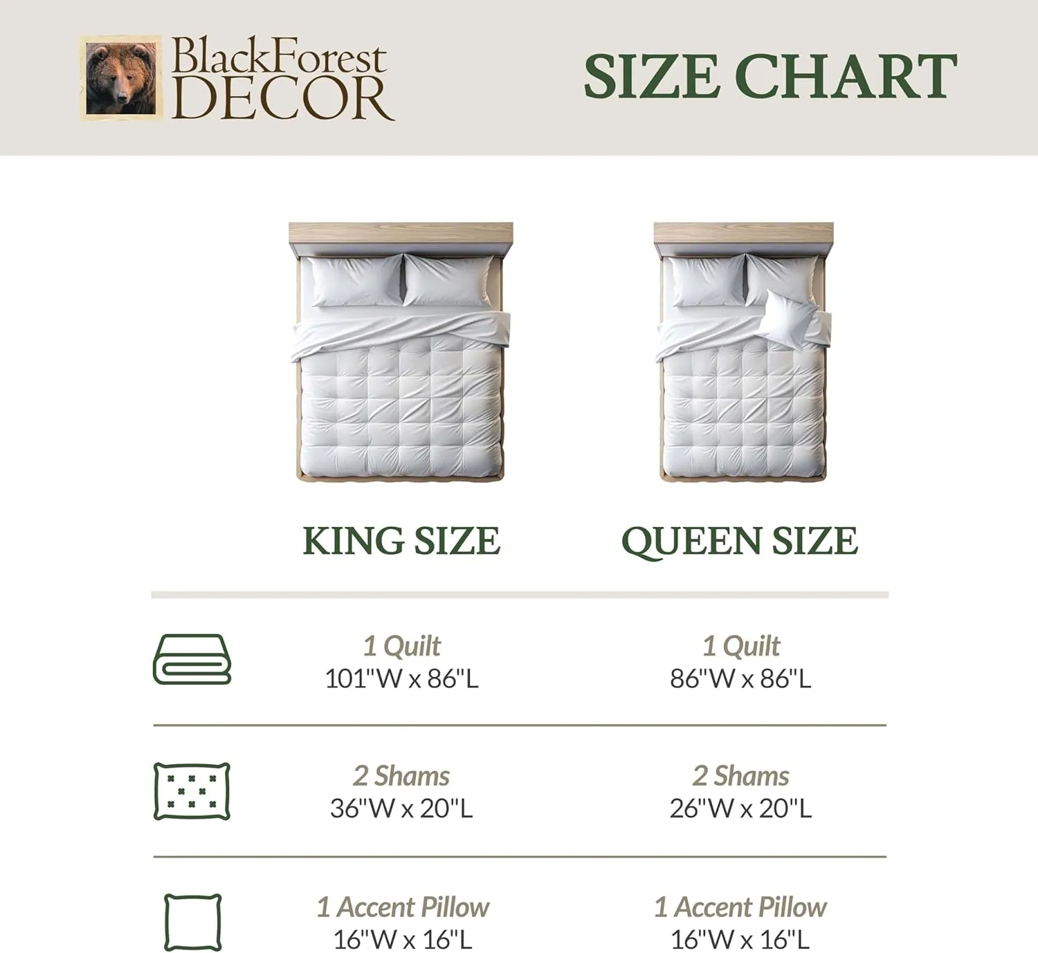 Black Forest Décor Rustic King Size Comforter Set – Cabin Theme Bedding with Bear and Wildlife Prints, Cozy and Warm Country Lodge Quilt