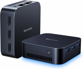 Blackview MP80 Mini PC 16GB DDR5 RAM 512GB SSD, Mini Gaming PC with Processor Intel N97(Beat N100/N95, up to 3.6GHz), Mini Computer 4K HD Dual HDMI Gigabit Ethernet, VESA/Home/Business