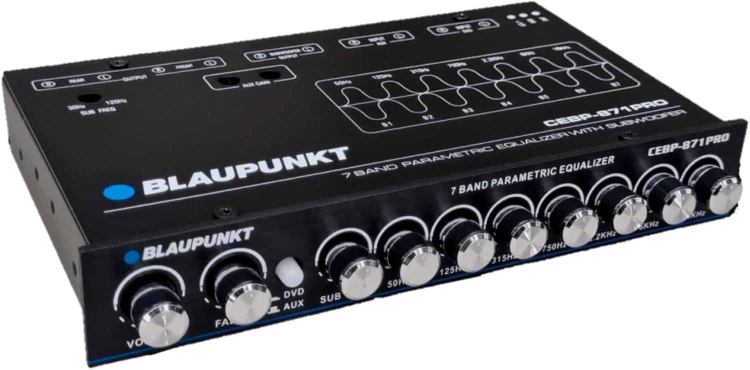 BLAUPUNKT CEBP-871PRO 7 Band Compact Equalizer Maximum Output Voltage 7V RMS
