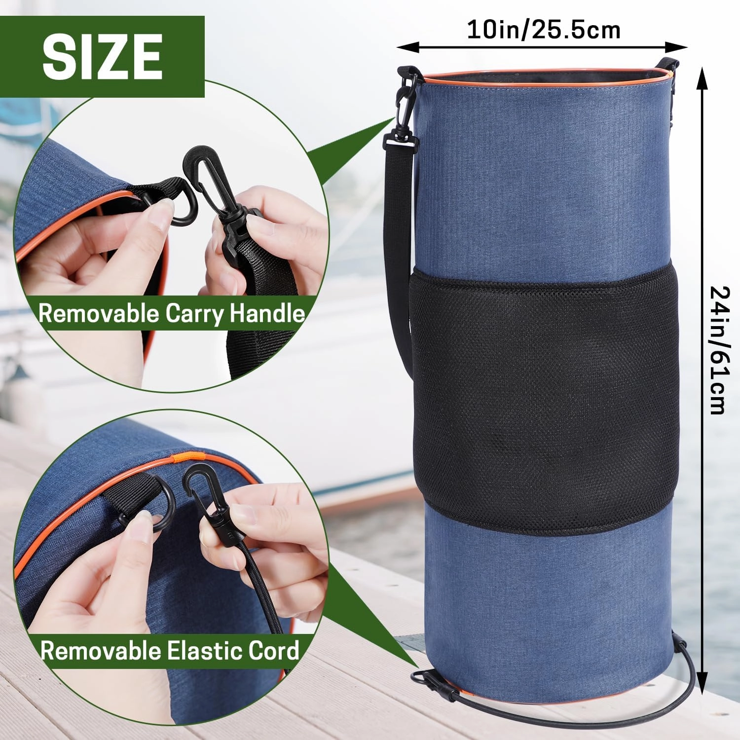 Boat Trash Bag, Reusable Mesh Trash Can, Portable Garbage Bag for Boat, Storage Accessories of Boat