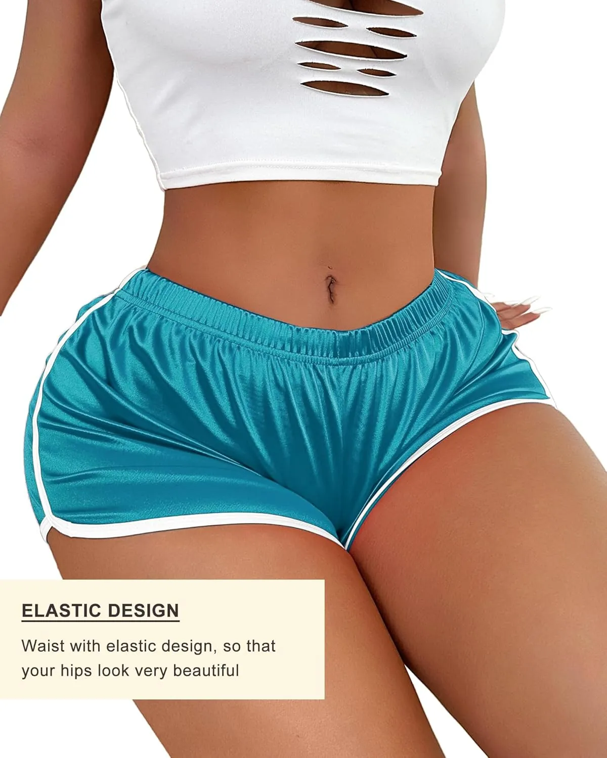 Booty Shorts for Women Sexy Micro Lounge Biker Running Athletic Shorts Workout Hot Pants Rave Bottoms