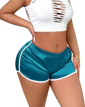 Booty Shorts for Women Sexy Micro Lounge Biker Running Athletic Shorts Workout Hot Pants Rave Bottoms