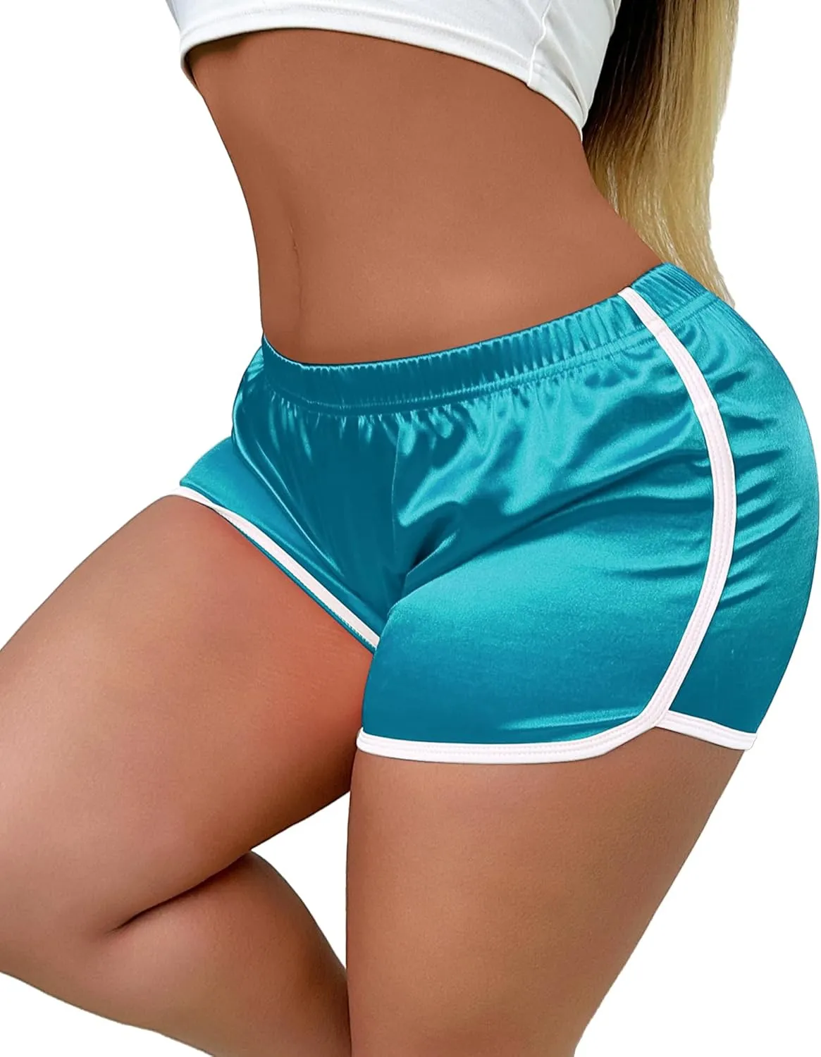 Booty Shorts for Women Sexy Micro Lounge Biker Running Athletic Shorts Workout Hot Pants Rave Bottoms