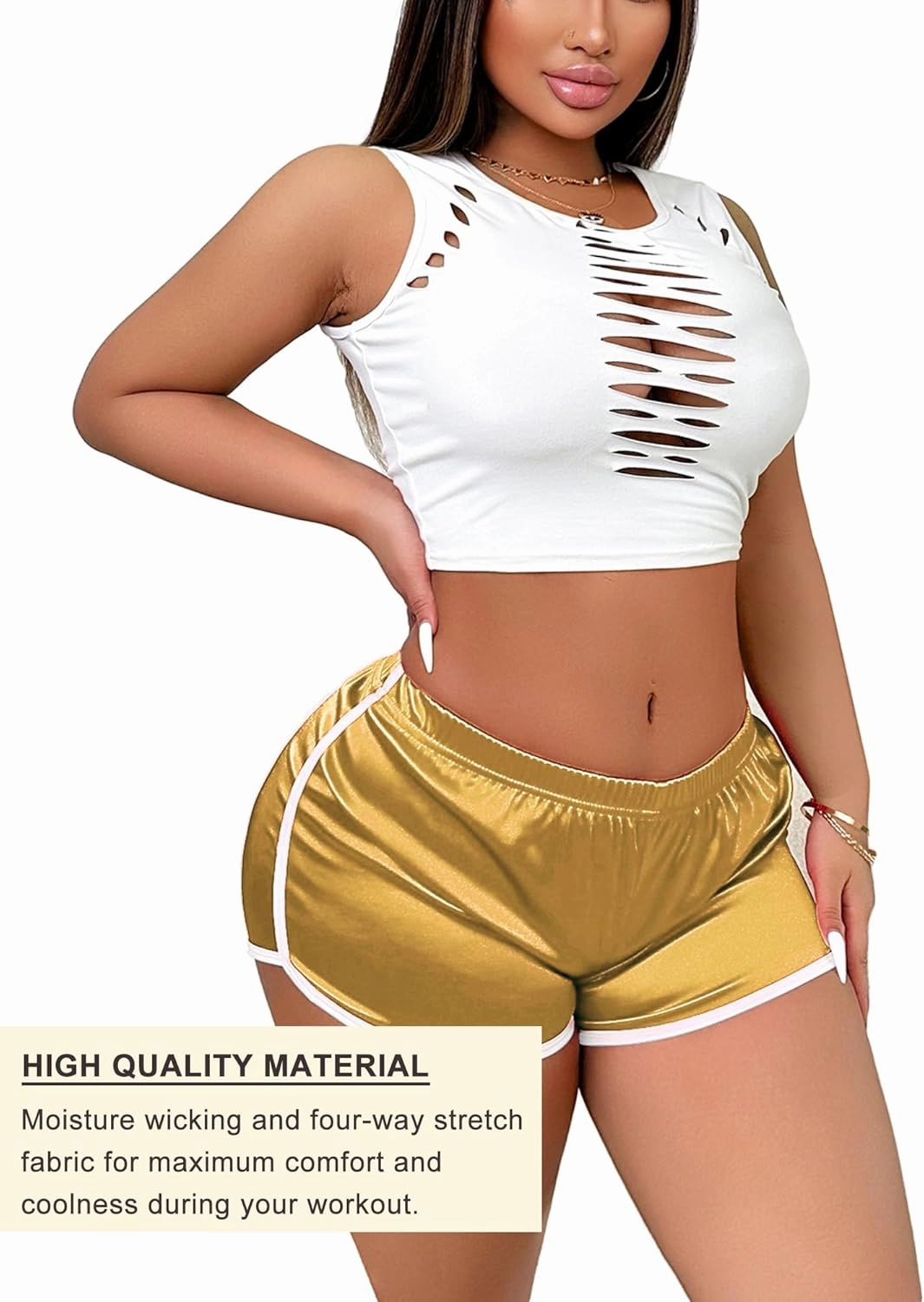 Booty Shorts for Women Sexy Micro Lounge Biker Running Athletic Shorts Workout Hot Pants Rave Bottoms