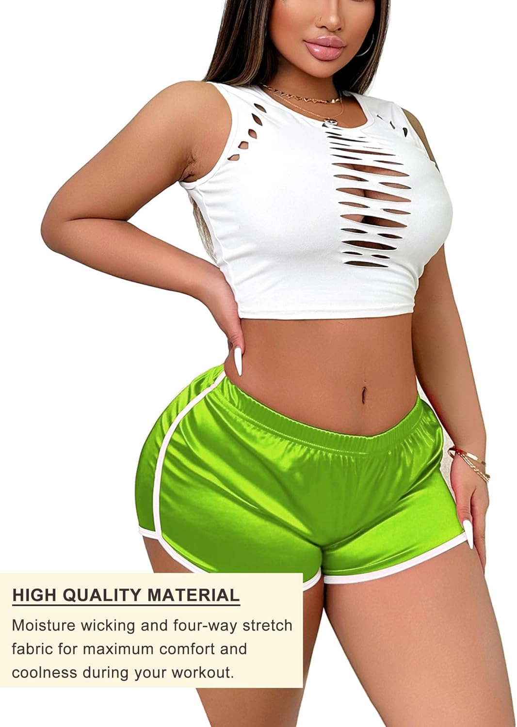 Booty Shorts for Women Sexy Micro Lounge Biker Running Athletic Shorts Workout Hot Pants Rave Bottoms