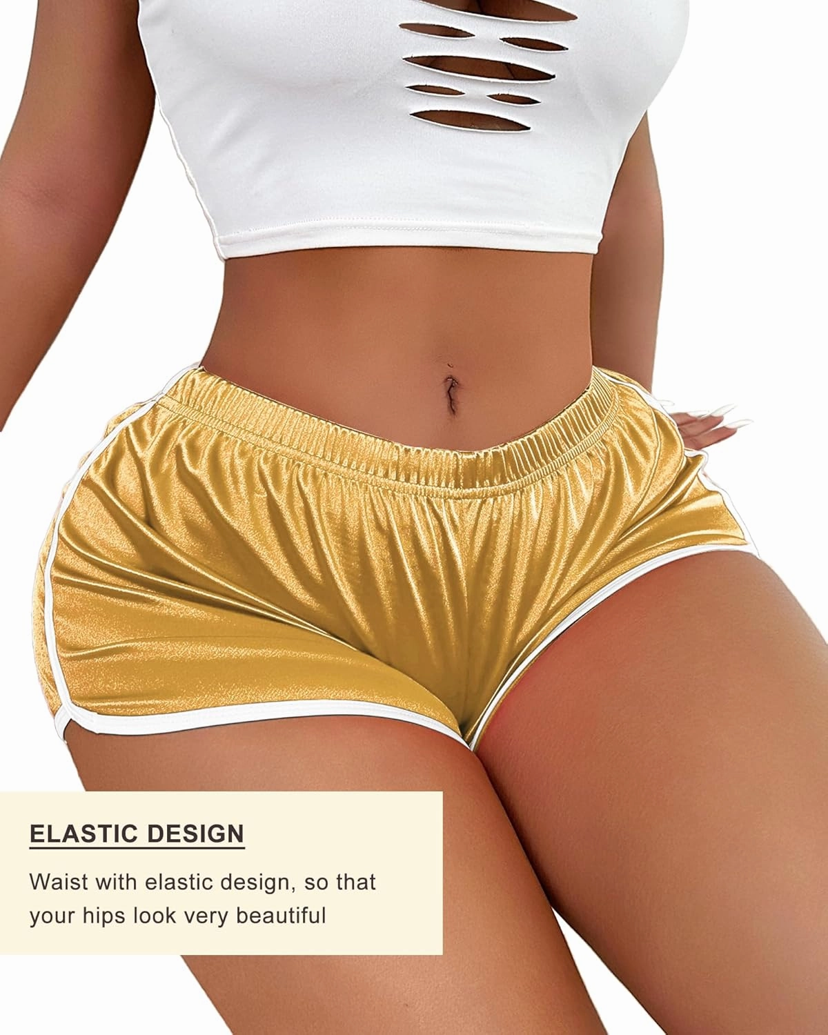Booty Shorts for Women Sexy Micro Lounge Biker Running Athletic Shorts Workout Hot Pants Rave Bottoms