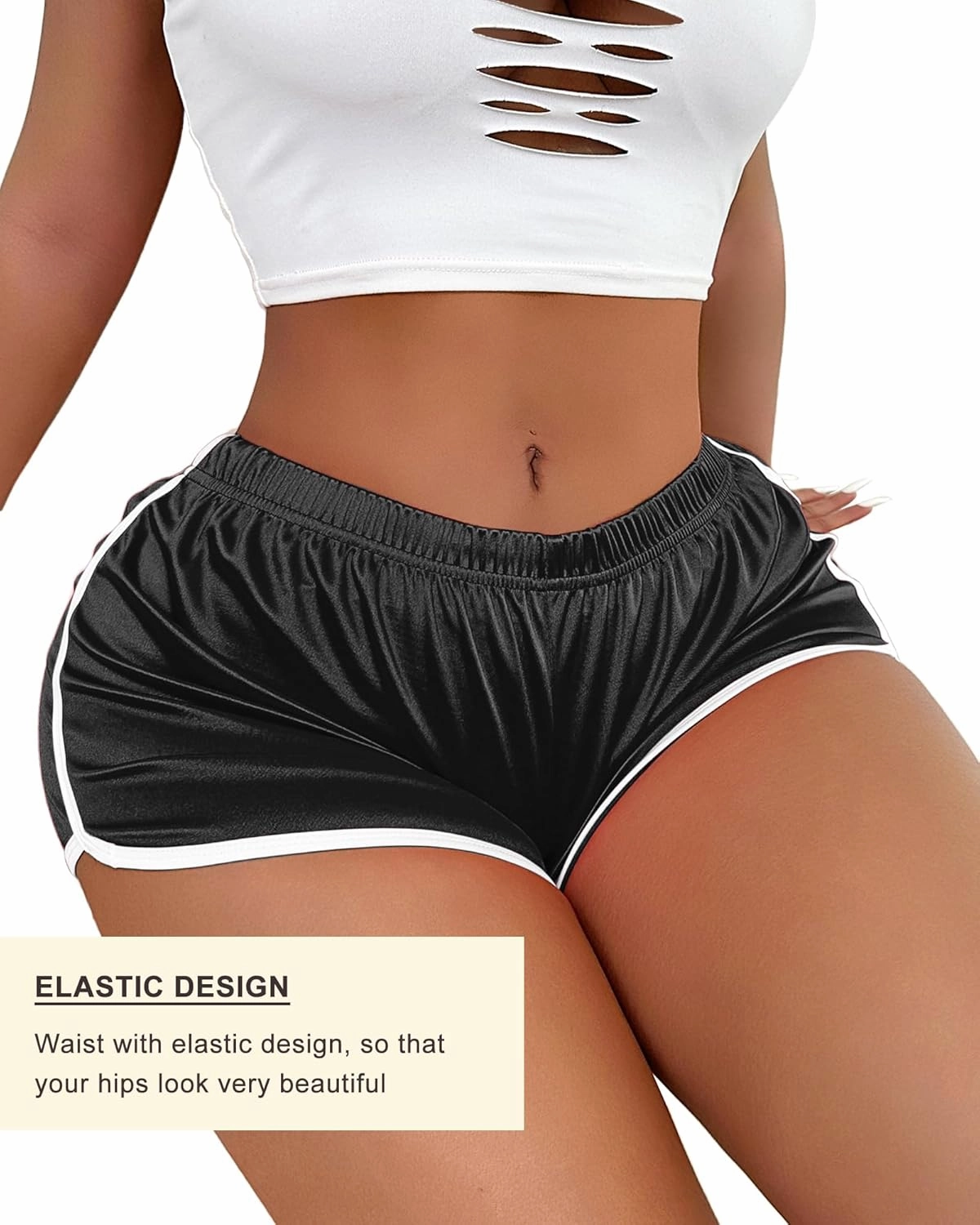 Booty Shorts for Women Sexy Micro Lounge Biker Running Athletic Shorts Workout Hot Pants Rave Bottoms