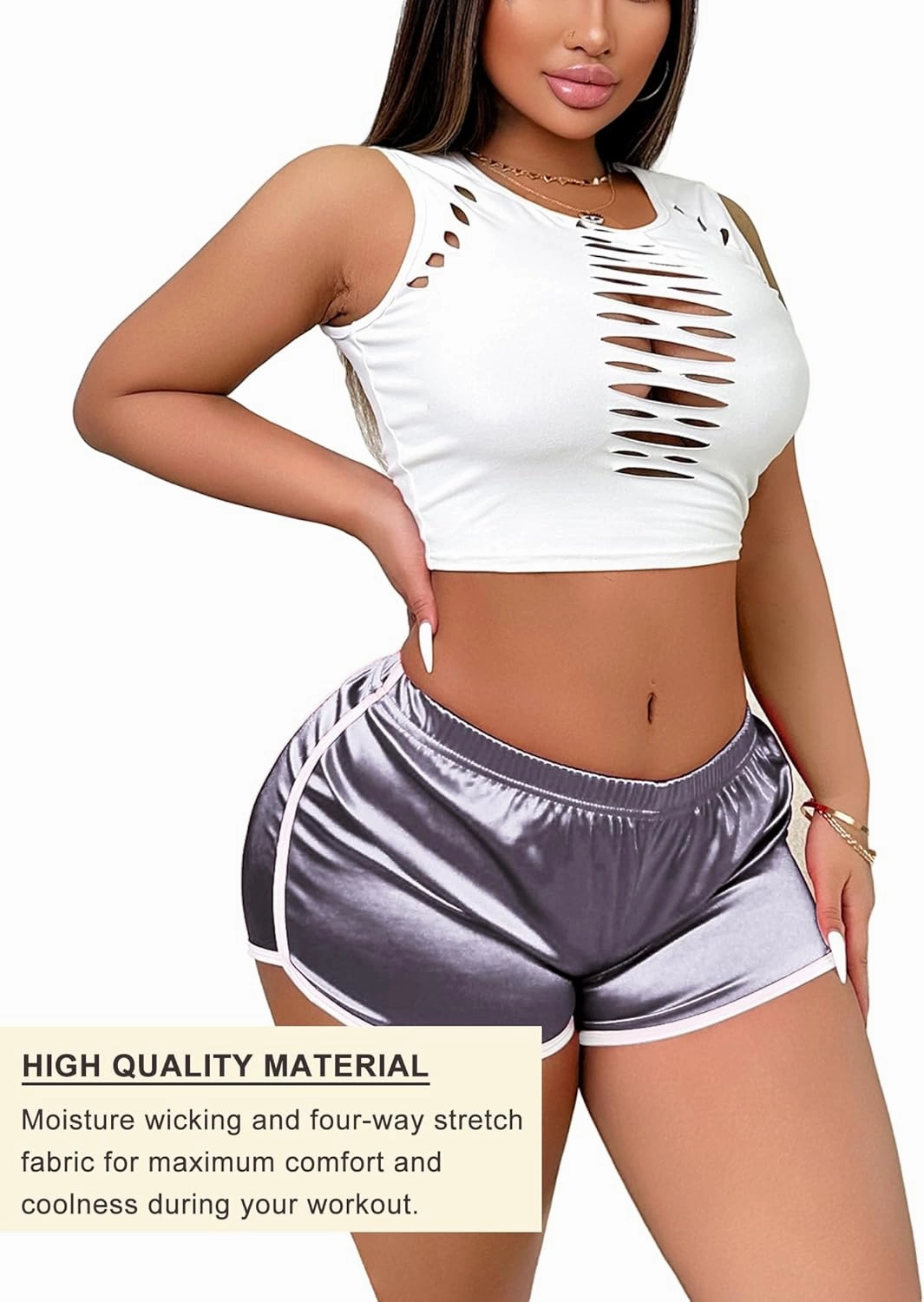 Booty Shorts for Women Sexy Micro Lounge Biker Running Athletic Shorts Workout Hot Pants Rave Bottoms