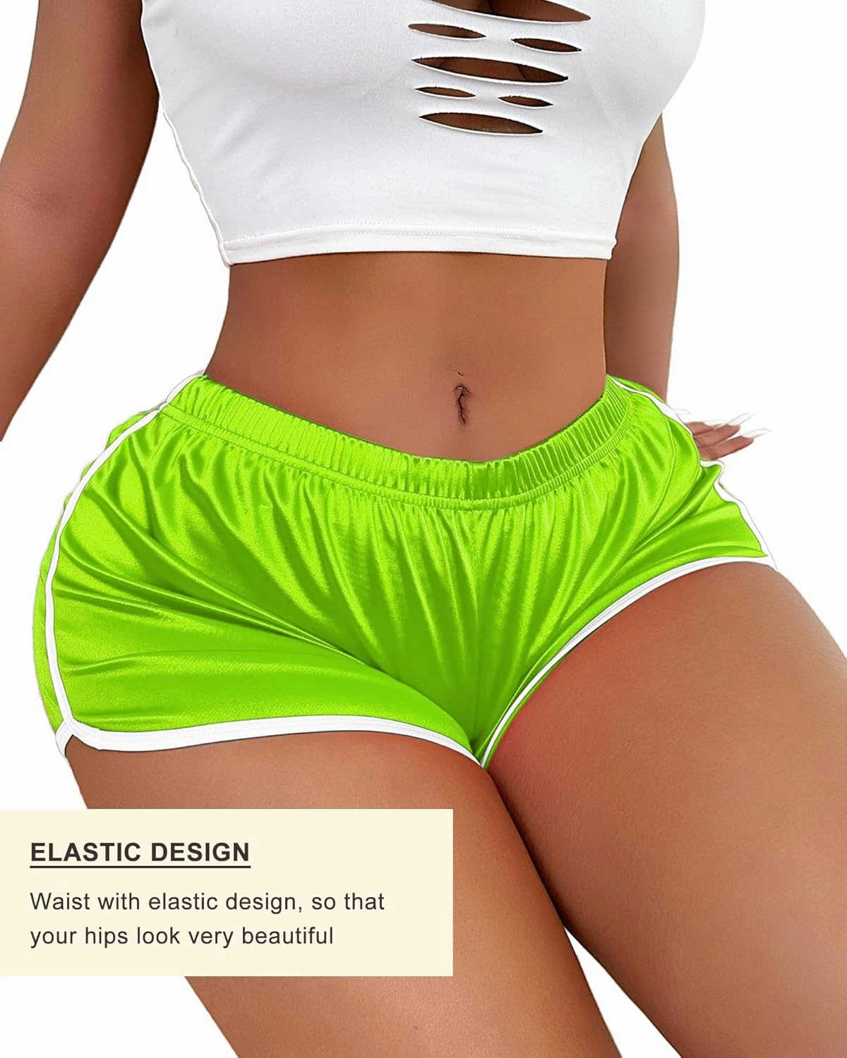 Booty Shorts for Women Sexy Micro Lounge Biker Running Athletic Shorts Workout Hot Pants Rave Bottoms