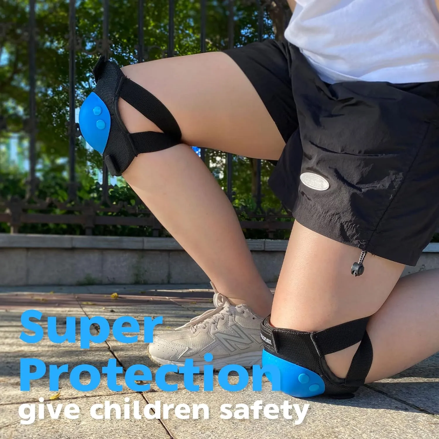 BOSONER Kids/Youth Knee Pad Elbow Pads for Roller Skates Cycling BMX Bike Skateboard Inline Rollerblading, Skating Skatings Scooter Riding Sports