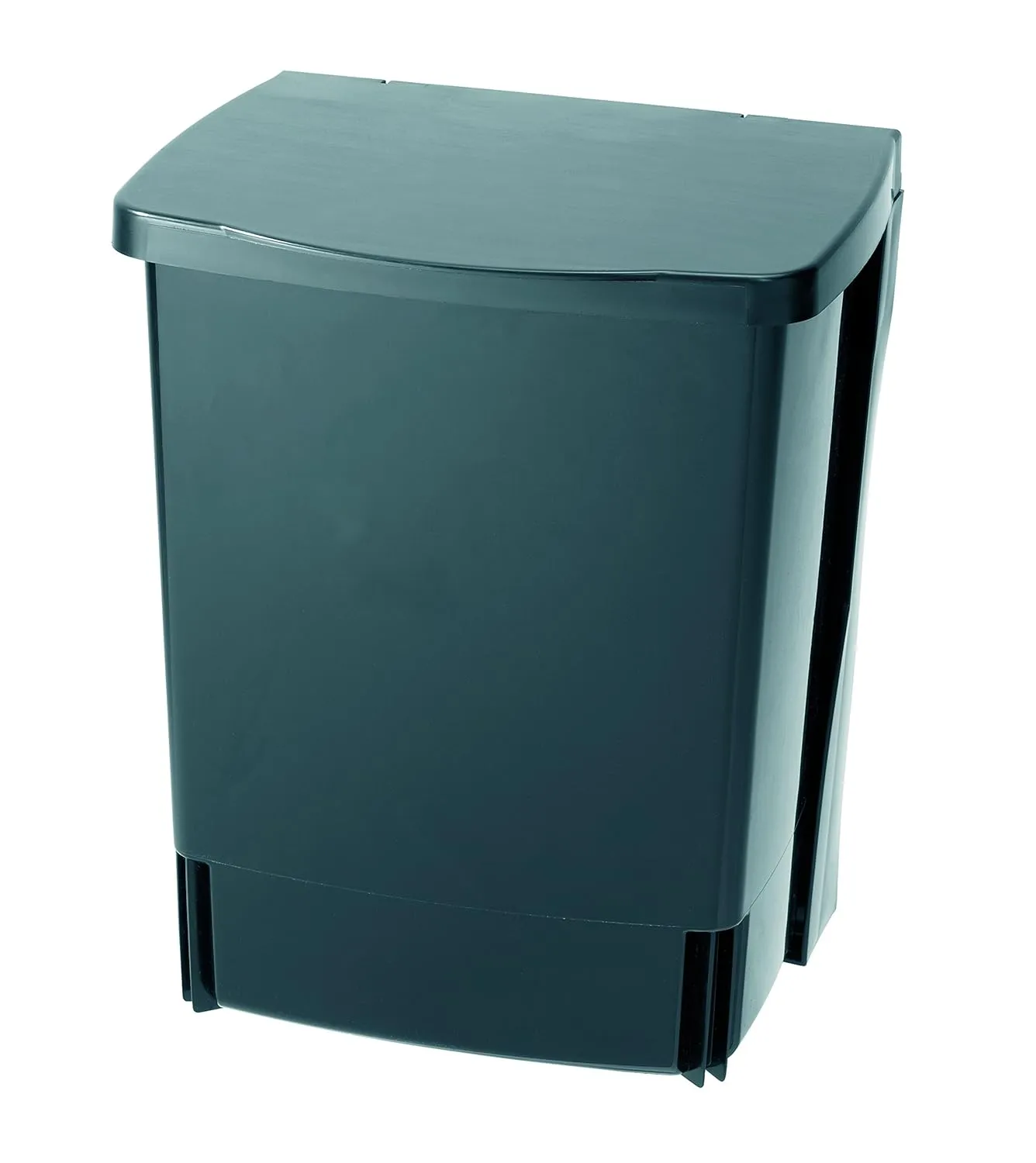 Brabantia 2.6 Gal Built-in Cupboard Trash Can (Black) Mounted Hidden Compact Storage for Kitchen (Min Space H10.63xW9.06xD13.39)