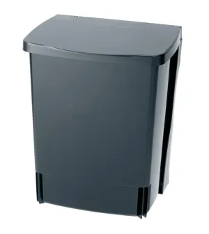 Brabantia 2.6 Gal Built-in Cupboard Trash Can (Black) Mounted Hidden Compact Storage for Kitchen (Min Space H10.63xW9.06xD13.39)