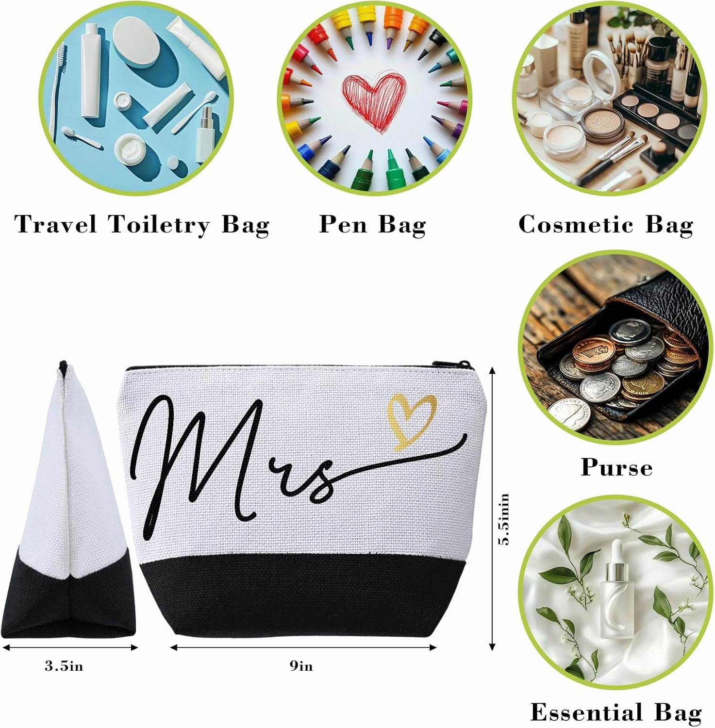 Bridal Shower Gifts,Engagement Bachelorette Party Cosmetic Bag Makeup Bag for Bride to Be,Gift for Wedding
