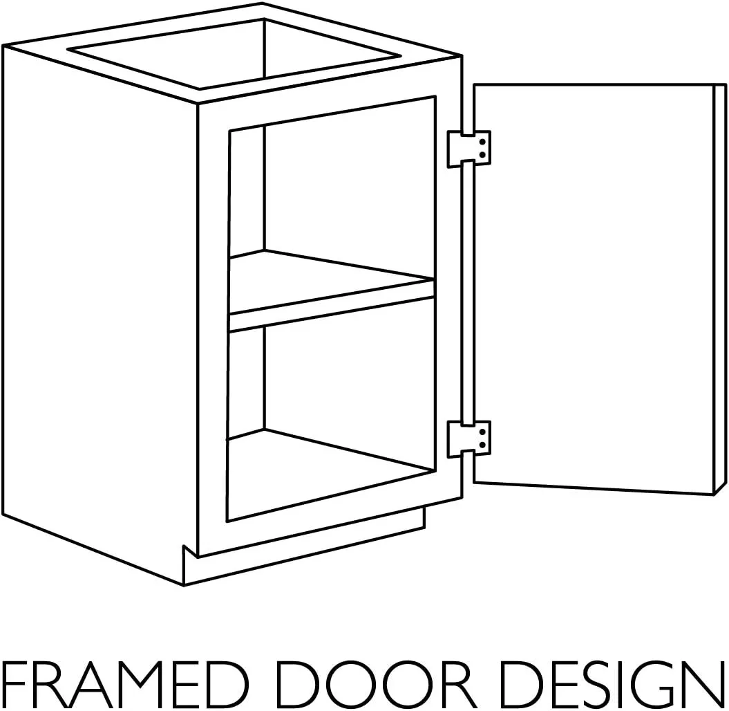 Brookings Shaker Fully Assembled Wall Kitchen Cabinet W2436, 24 W x 12 D x 36 H, Brown, Solid Wood, Design House, 569004