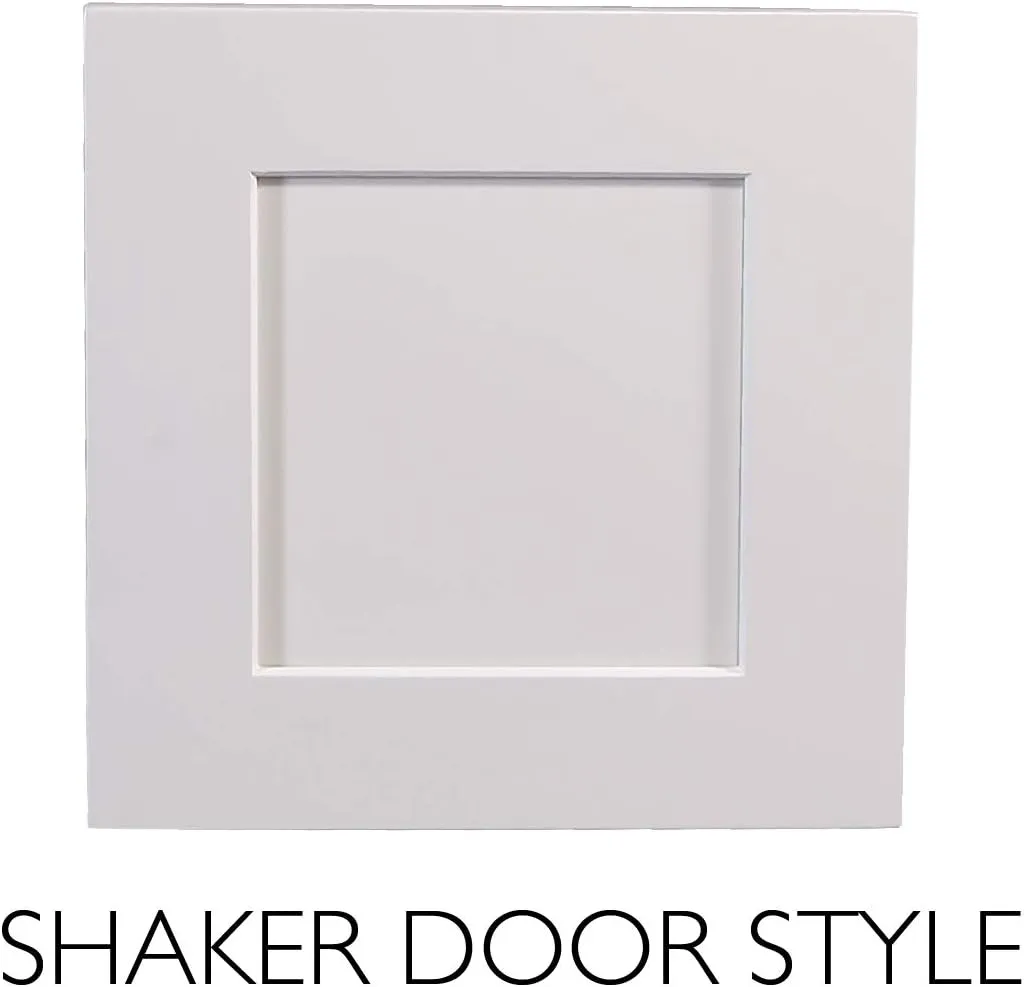 Brookings Shaker Fully Assembled Wall Kitchen Cabinet W2436, 24 W x 12 D x 36 H, Brown, Solid Wood, Design House, 569004