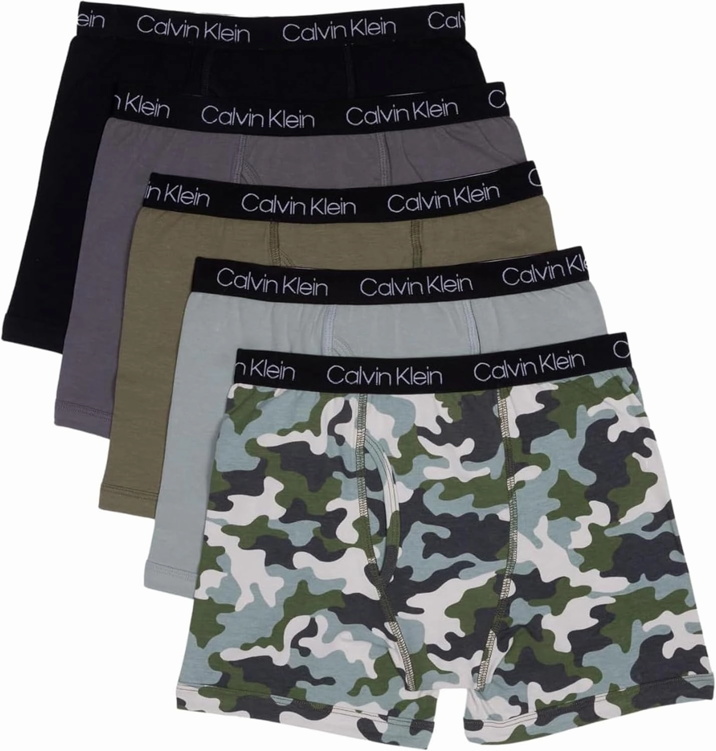 Calvin Klein Boys' Modern Cotton Boxer Briefs (5 Pack)