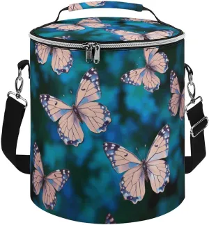 Camping Cooler Bag, Cute Butterflies Print Portable Ice Pack Outdoor Cooler Bag Picnic Cooler Bag Foldable Cooler Bag, style