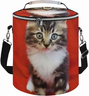 Camping Cooler Bag, Cat Print Portable Ice Pack Outdoor Cooler Bag Picnic Cooler Bag Foldable Cooler Bag