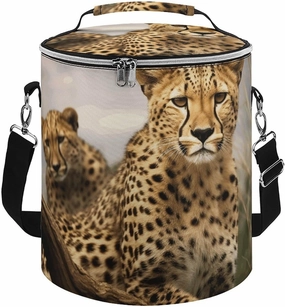 Camping Cooler Bag, Cool Leopard Print Portable Ice Pack Outdoor Cooler Bag Picnic Cooler Bag Foldable Cooler Bag, style