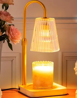 Candle-Warmer-Lamp-Timer-Adjustable-Height-Wax-Melt-Electric-Light-Warming-Dimmable Top Melter Heater For Melting Heating Small Jar Candles Gifts Women Mom Birthday Home Desk Decor w/ 2 Bulbs