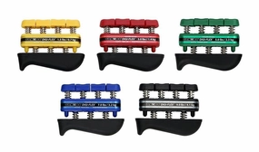 CanDo DiCanDo Digi-Flex Hand and Finger Exerciser 5 Piece Set X-Light - X-Heavy Resistance - No Rack -For Dexterity, Strength, and Flexibility for Fingers, Hands, and Forearms