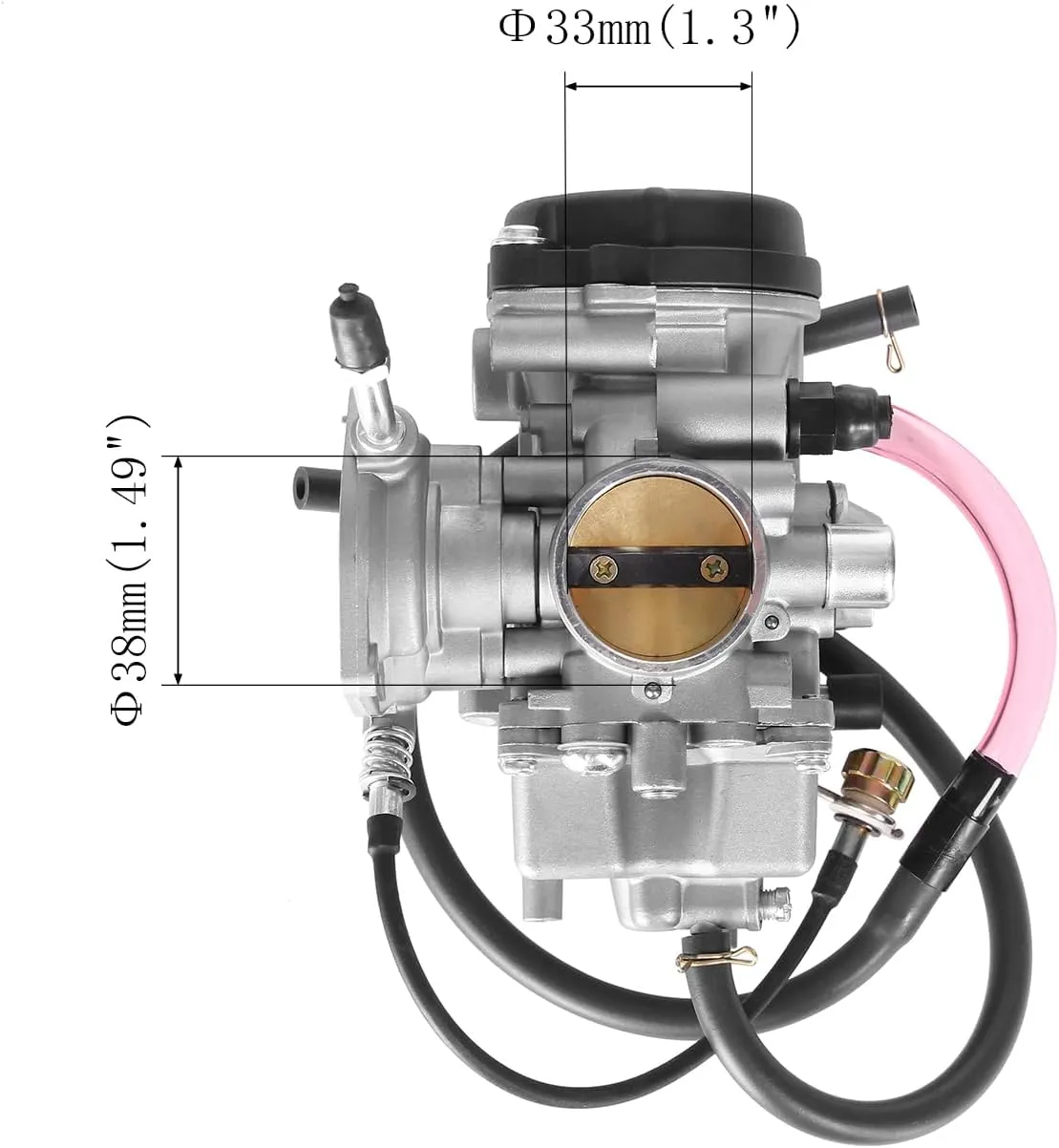 Carburetor Compatible with 2000-2006 Yamaha Big Bear 400 & Kodiak 400 YFM400, 2004-2006 Bruin 350, 2007-2012 Grizzly 350 450, 2006-2010 Wolverine 350 450 YFM 4x4 ATV Carb Replacement Parts