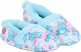 Care Bears Bedtime Bear Slippers with Anti-Slip Soles Velour & Faux Fur Kids Shoes