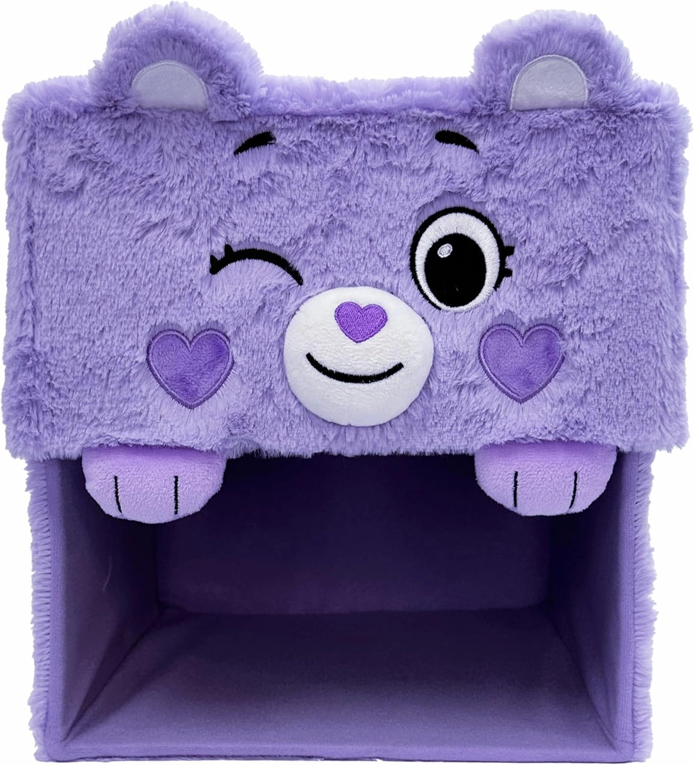 Care Bears: Storables 10" Box - Share Bear - Purple Character Themed Bin, Fabric Storage Container, Opening Top Lid, Holds Toys Books & More, Licensed