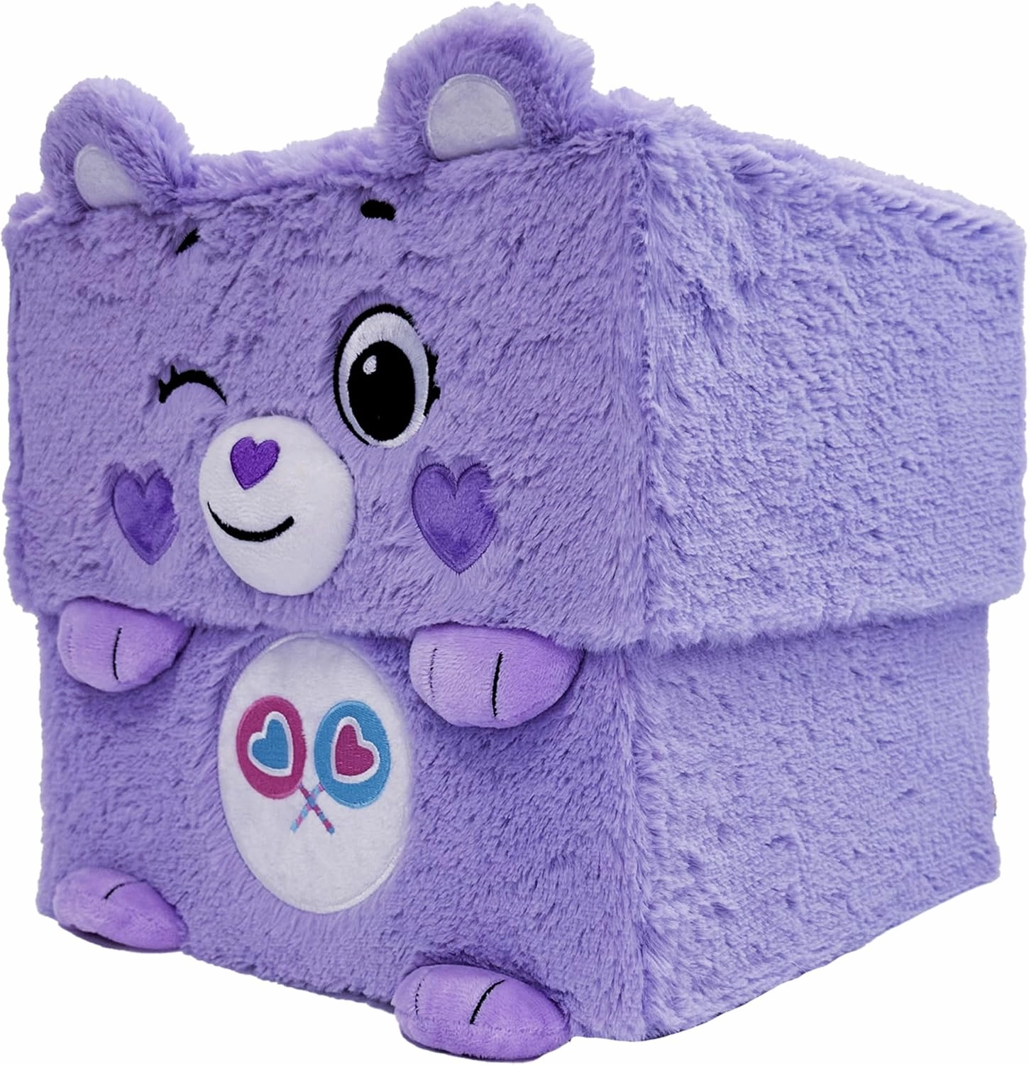 Care Bears: Storables 10" Box - Share Bear - Purple Character Themed Bin, Fabric Storage Container, Opening Top Lid, Holds Toys Books & More, Licensed