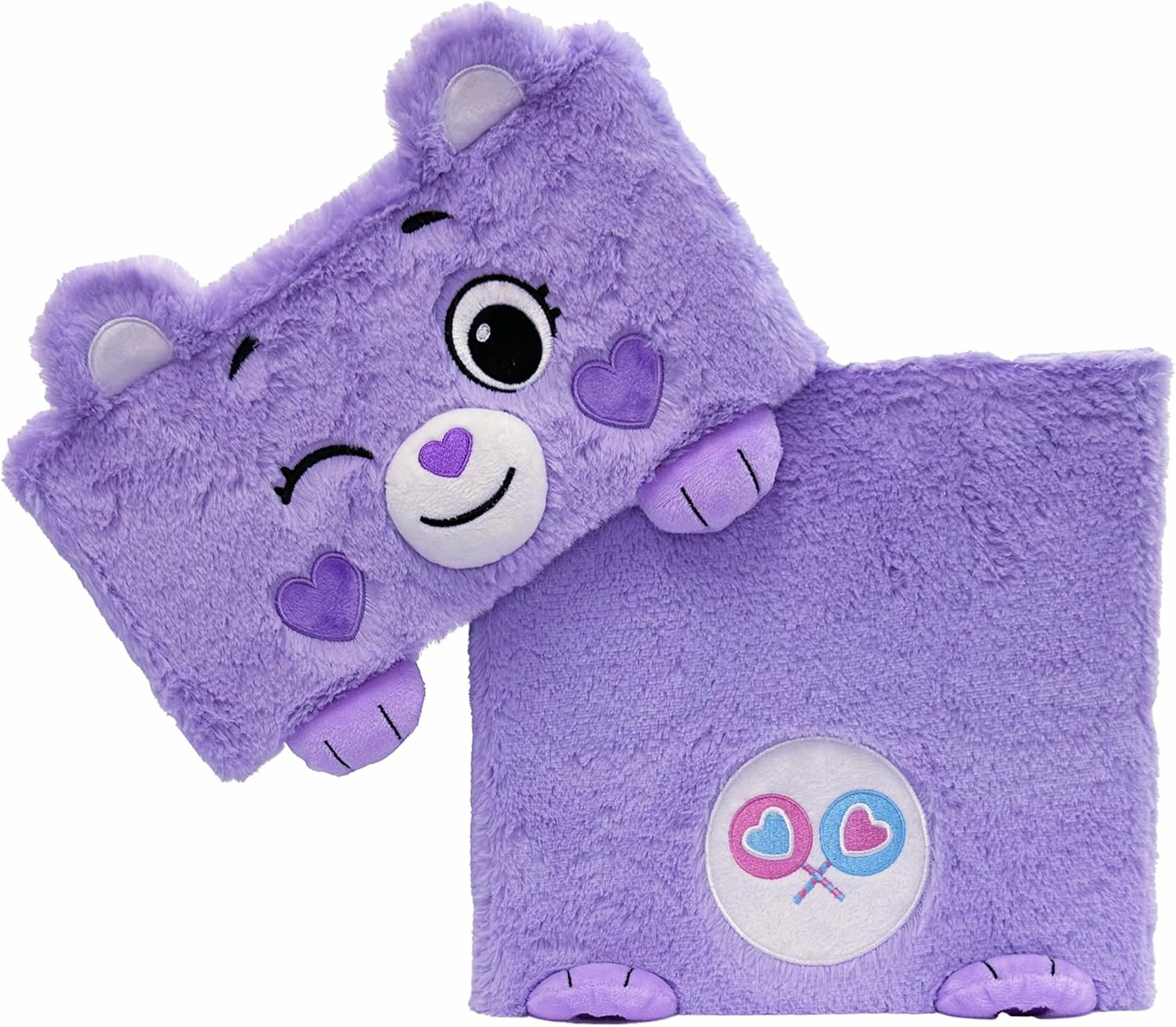 Care Bears: Storables 10" Box - Share Bear - Purple Character Themed Bin, Fabric Storage Container, Opening Top Lid, Holds Toys Books & More, Licensed