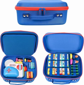 Carrying Case Compatible with Little Tikes Story Dream Machine, Portable Storage Case Fits Little Tikes for Story Dream Machine Books Starter Set (Up to 5 Sets), CASE ONLY, Blue RED