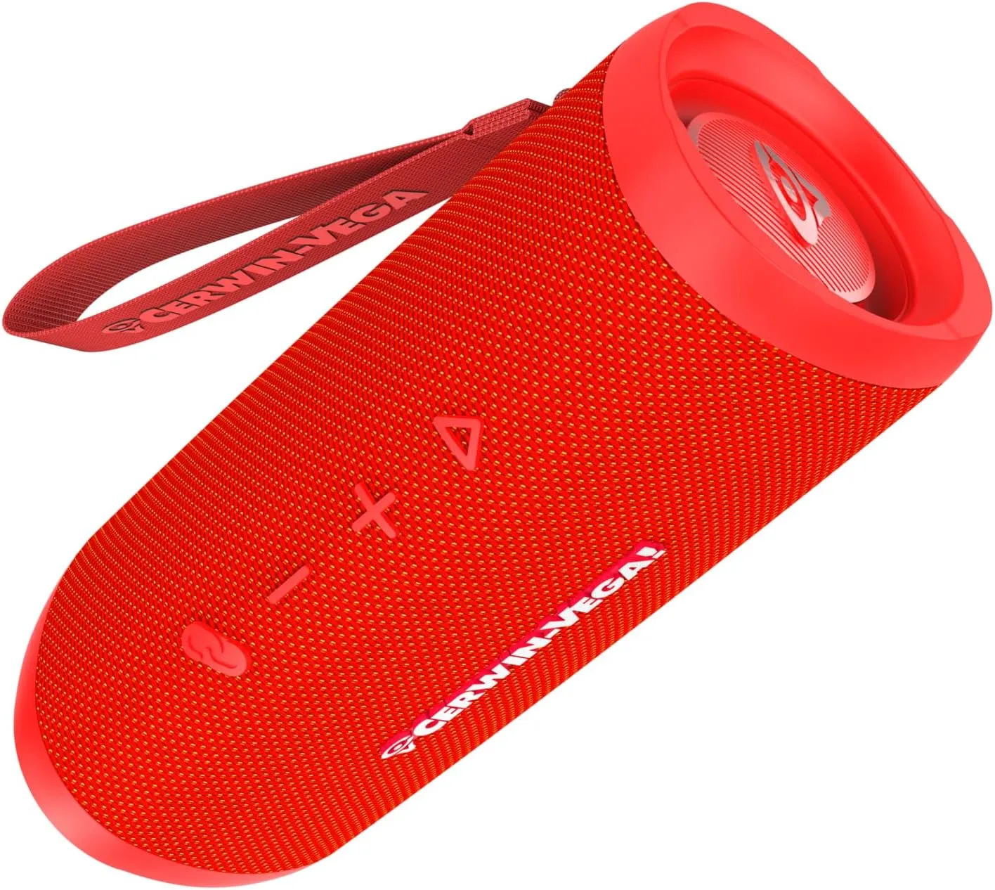 CERWIN-VEGA! Vega Mini - VMRED Compact Bluetooth Speaker, Powerful Bass, Portable Wireless Speaker for Travel, Home, and Outdoor Use – Red