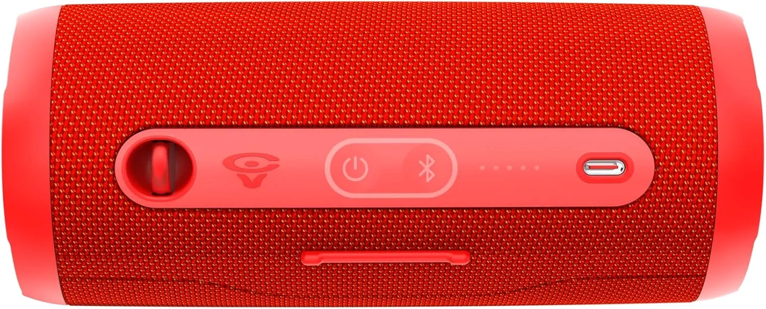 CERWIN-VEGA! Vega Mini - VMRED Compact Bluetooth Speaker, Powerful Bass, Portable Wireless Speaker for Travel, Home, and Outdoor Use – Red