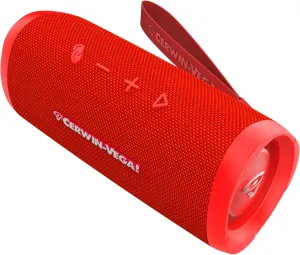 CERWIN-VEGA! Vega Mini - VMRED Compact Bluetooth Speaker, Powerful Bass, Portable Wireless Speaker for Travel, Home, and Outdoor Use – Red