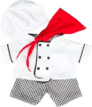 Chef Outfit for Stuffed Animals – Fits Most 14-16 Inch Plush Teddy Bear Clothes Set with Hat, Apron & Jacket – Dress-Up Costume for Build-A-Bear, Make-Your-Own Plush Toys