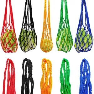 Chicken Vegetable Fruit Hanging Feeder, 5Pcs Reusable Chicken Vegetable String Bag, Chicken Coop Toys, Poultry Feeding Tool for Hens,Duck,Goose