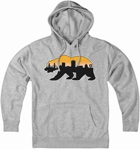Chowdaheadz Boston Bear Skyline Hoodie – Unisex Pullover Sweatshirt Soft Cotton Blend