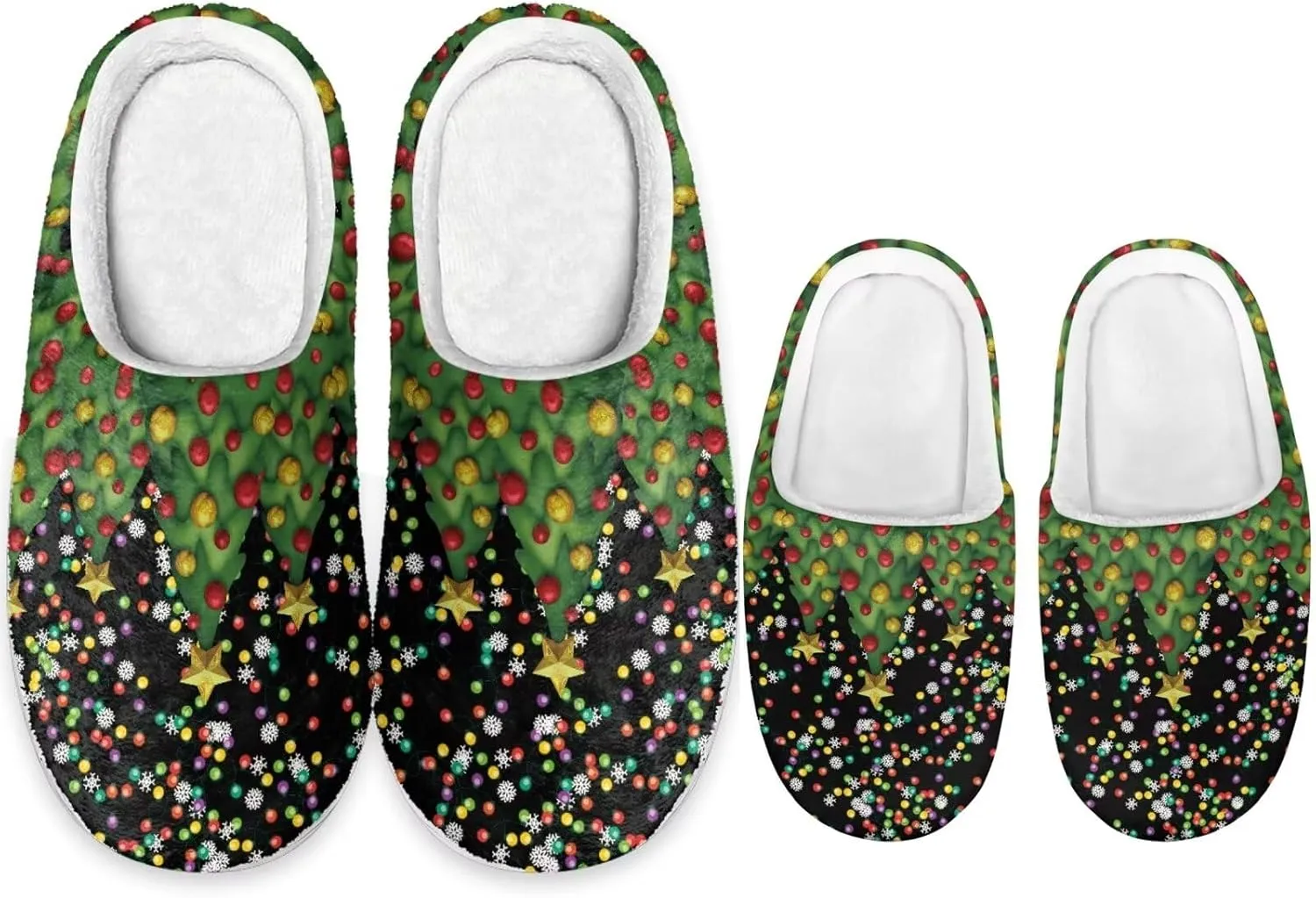 Christmas Slippers for Family Christmas Slippers Matching Sets Reindeer Christmas House Santa Claus Slippers Funny Christmas Slippers
