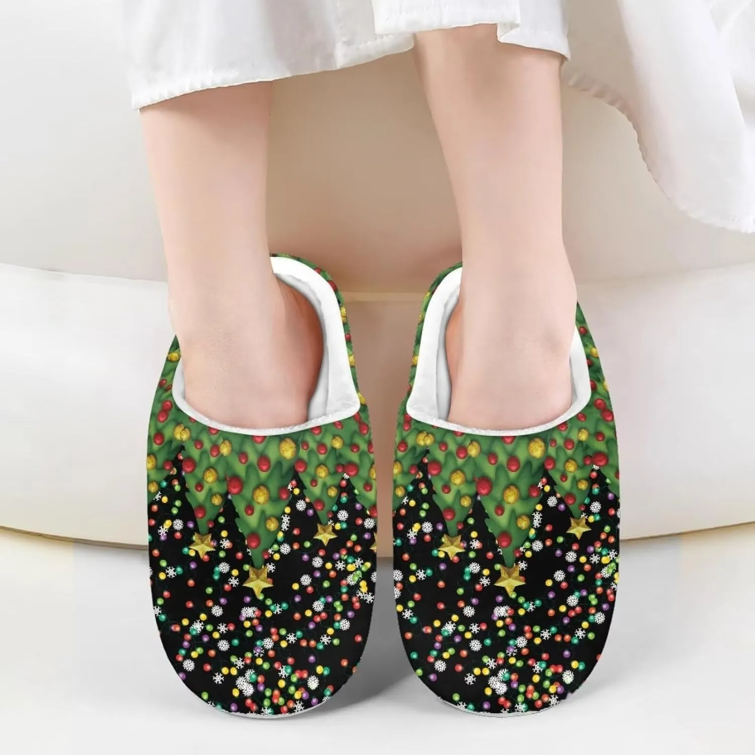 Christmas Slippers for Family Christmas Slippers Matching Sets Reindeer Christmas House Santa Claus Slippers Funny Christmas Slippers
