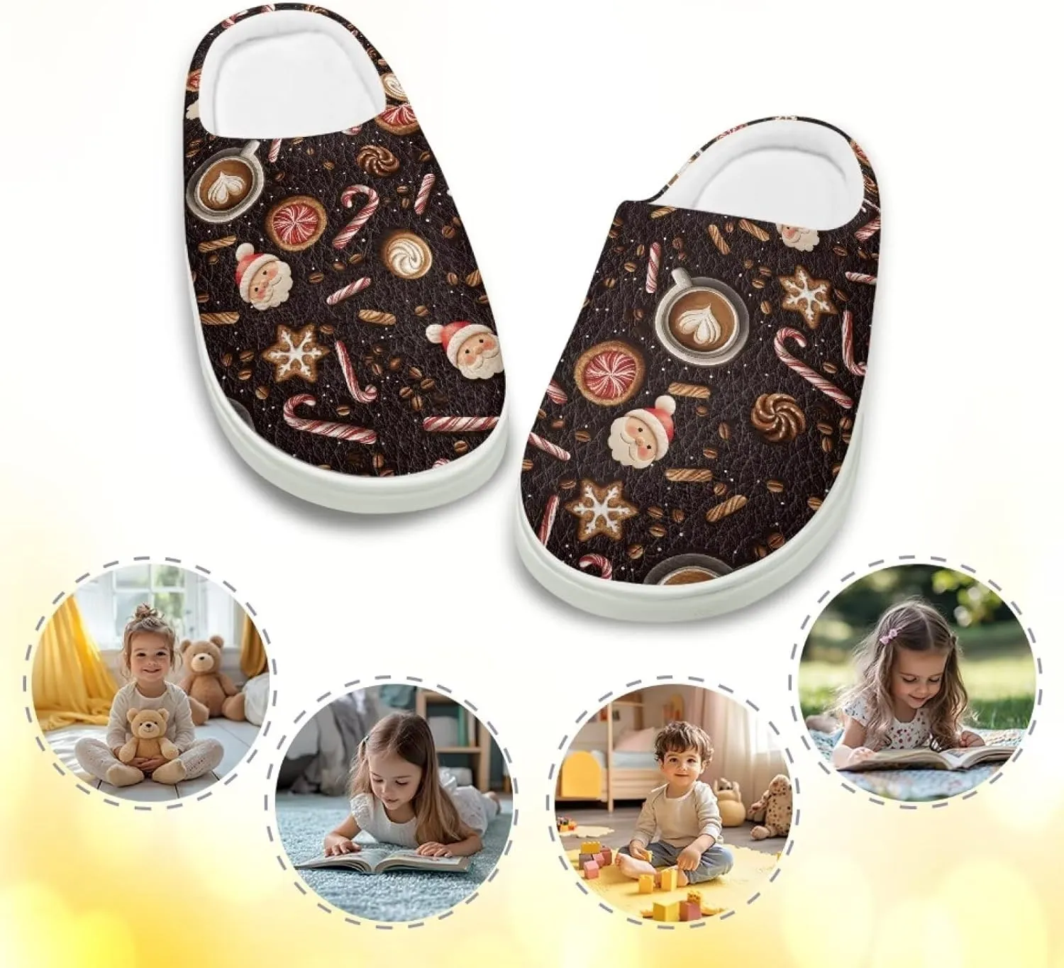 Christmas Slippers for Family Christmas Slippers Matching Sets Reindeer Christmas House Santa Claus Slippers Funny Christmas Slippers