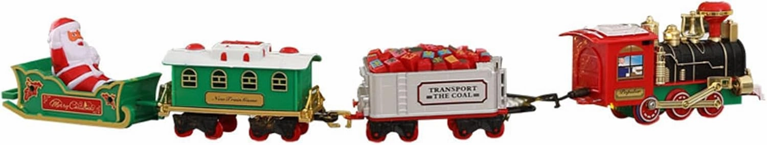Christmas Electric Train Toy Christmas Tree Scene Decor Hanging Ornament for Festival Holiday New Year Decoration