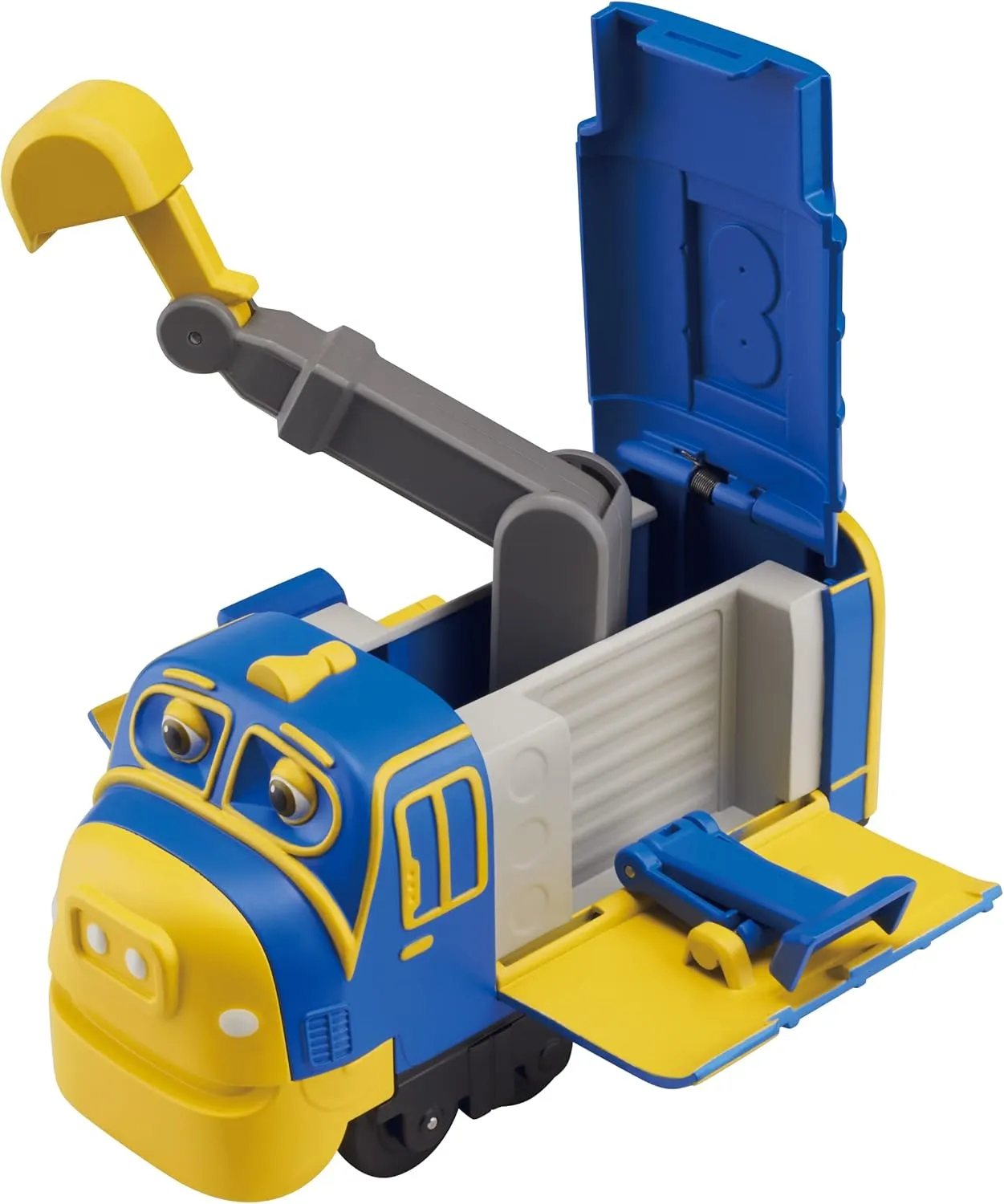 Chuggington - Pop and Transform Chuggers – Brewster - 5" Transforming Train Toy - Free-Rolling Wheels - Birthday Gift for Preschool Kids Age 3 and Up - Fun for 3 4 5 Year Old Boys and Girls