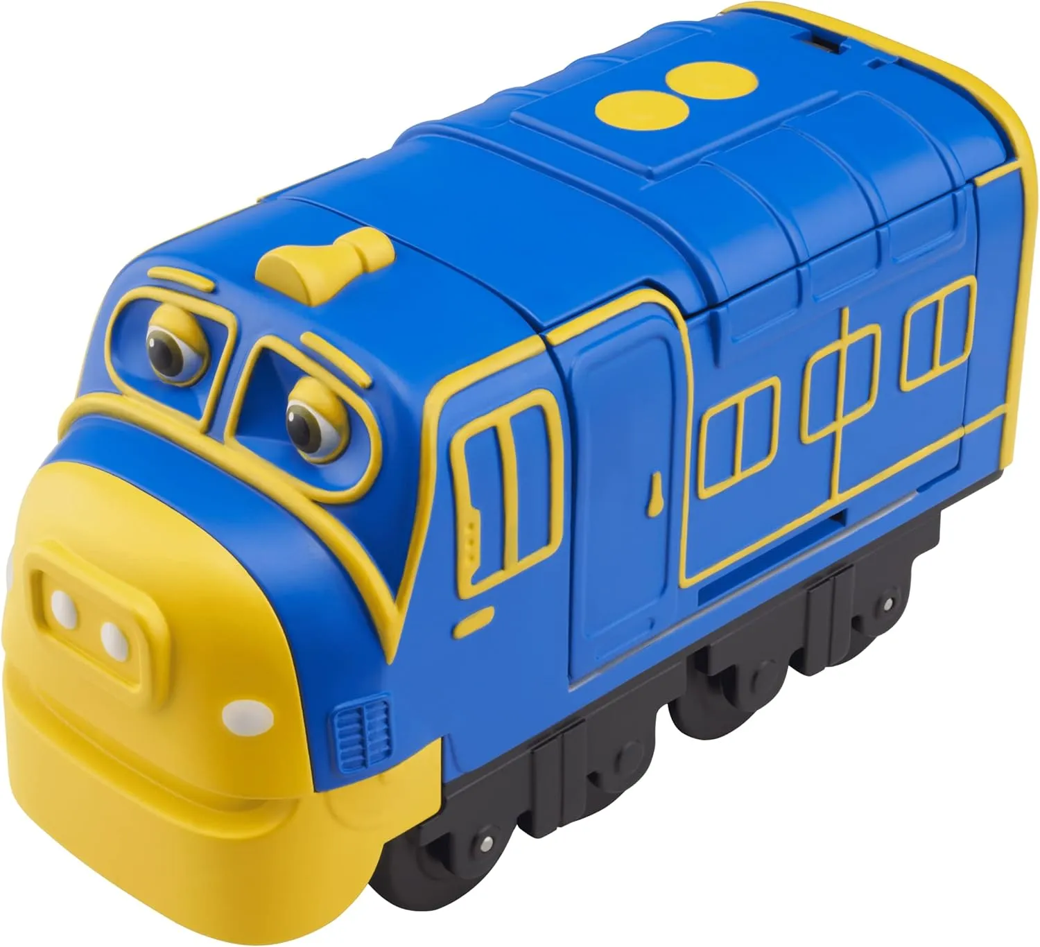 Chuggington - Pop and Transform Chuggers – Brewster - 5" Transforming Train Toy - Free-Rolling Wheels - Birthday Gift for Preschool Kids Age 3 and Up - Fun for 3 4 5 Year Old Boys and Girls