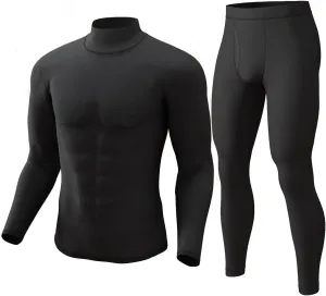 CL convallaria Long Johns Thermal Underwear for Men Soft Fleece Lined Base Layer Cold Weather Top Bottom Gift Set
