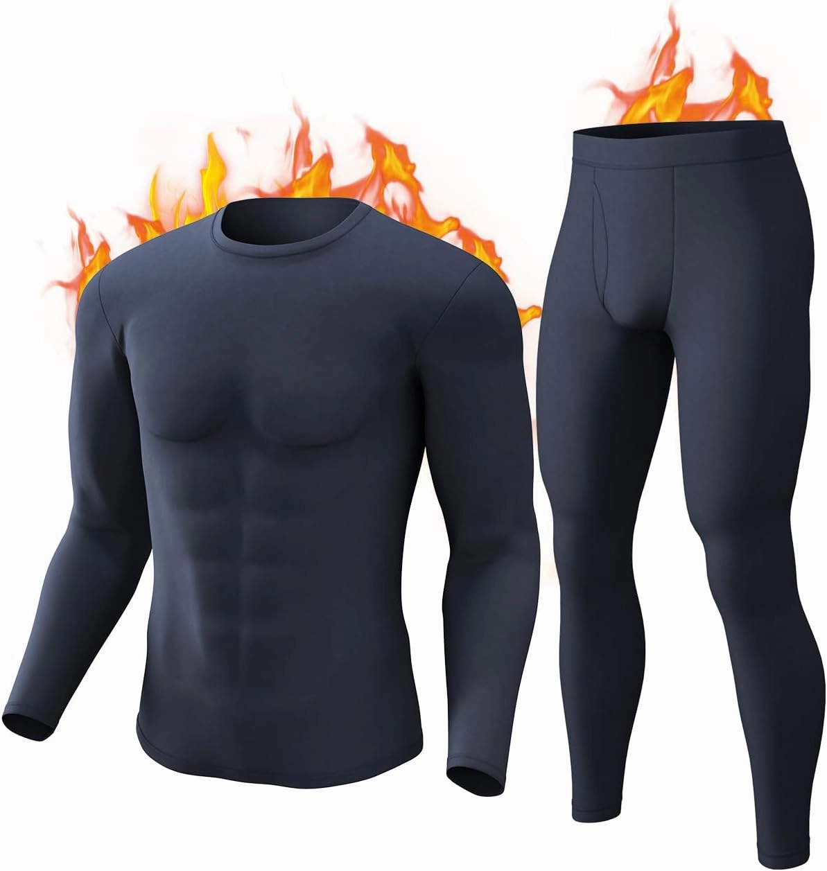 CL convallaria Long Johns Thermal Underwear for Men Soft Fleece Lined Base Layer Cold Weather Top Bottom Gift Set