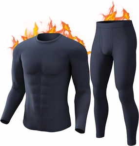 CL convallaria Long Johns Thermal Underwear for Men Soft Fleece Lined Base Layer Cold Weather Top Bottom Gift Set