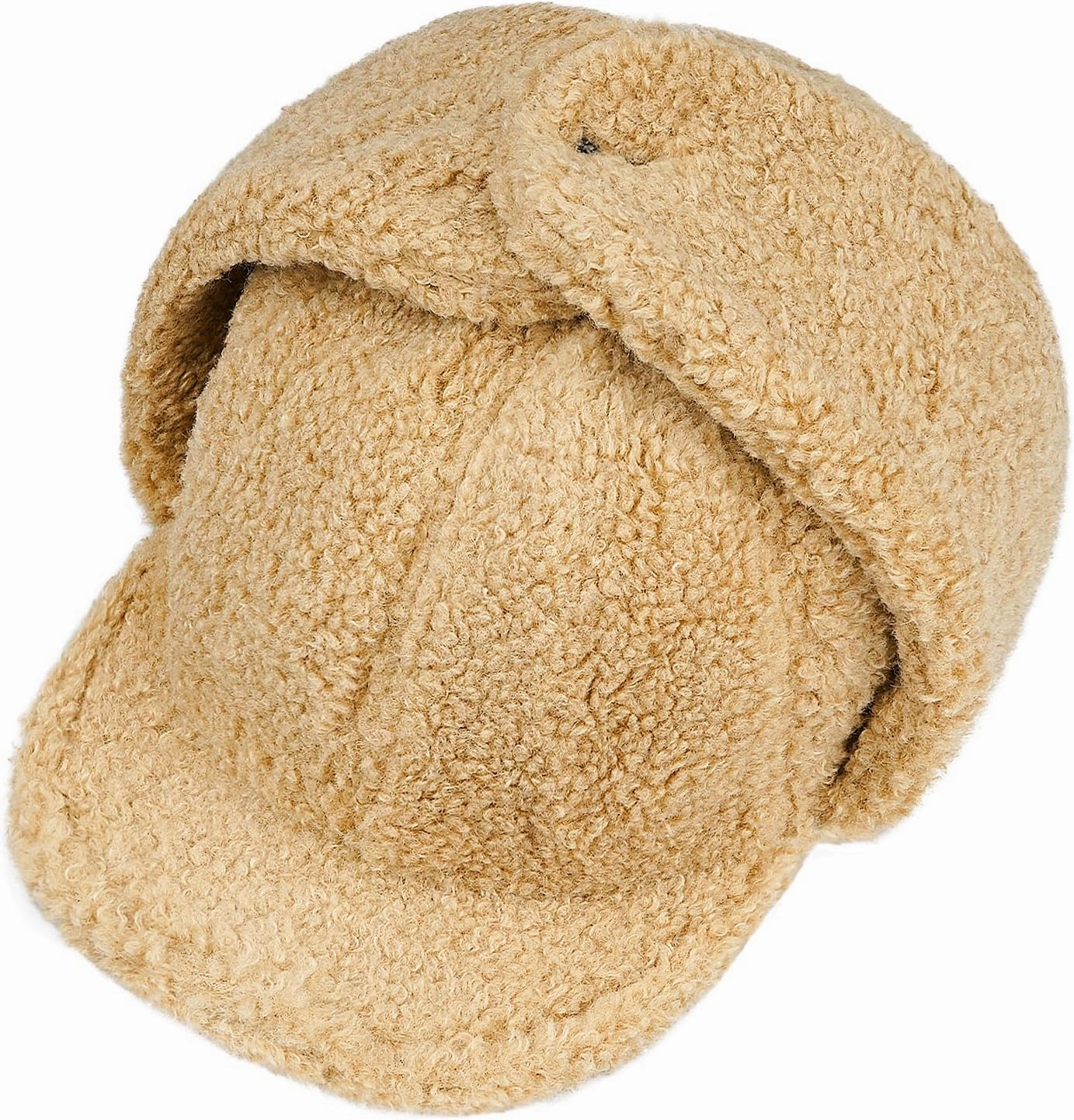 Clakllie Unisex Winter Trapper Hat Trooper Hat with Visor Snow Eskimo Hat Warm Russian Hat Ski Hat Earflaps Baseball Cap
