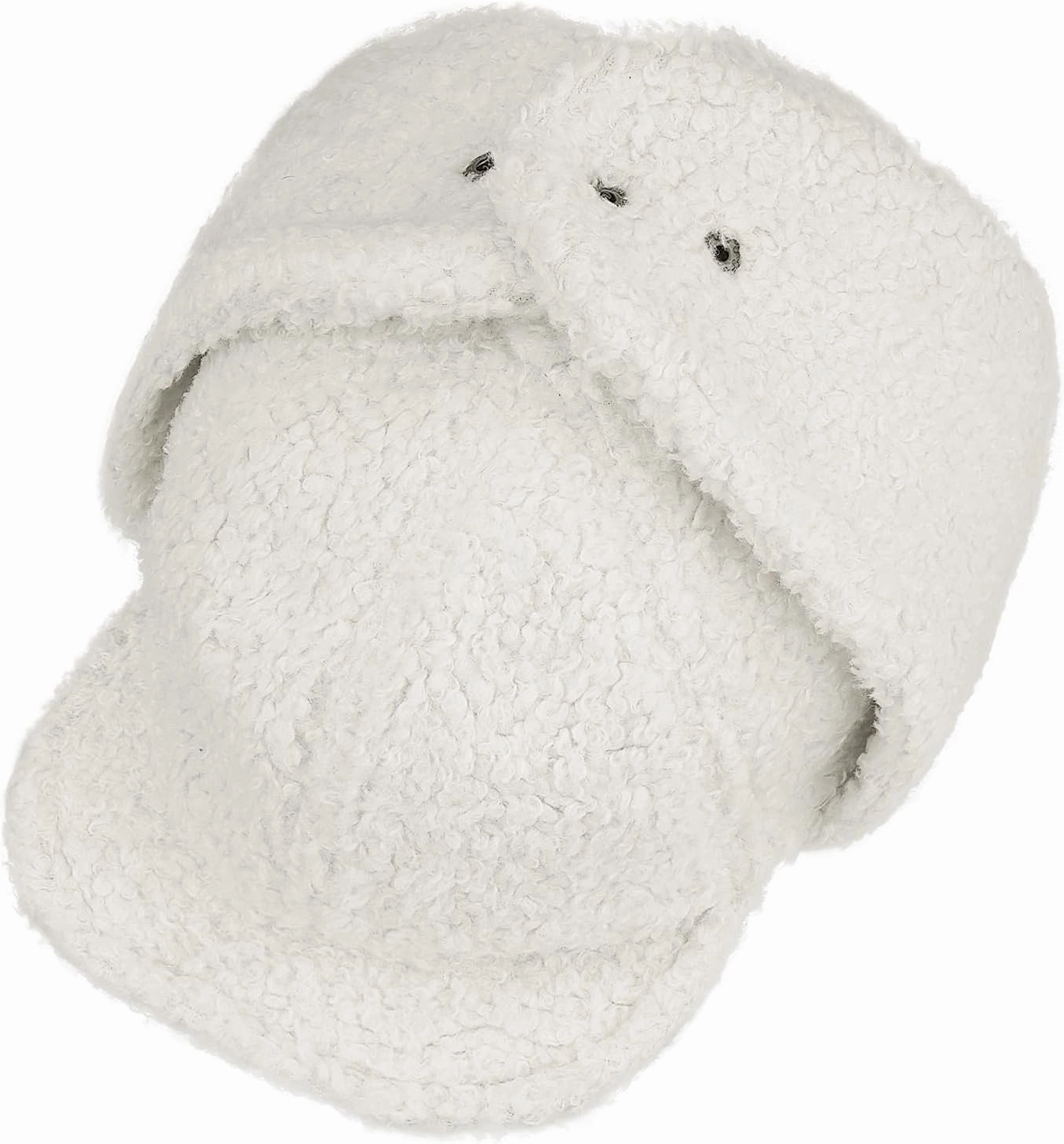 Clakllie Unisex Winter Trapper Hat Trooper Hat with Visor Snow Eskimo Hat Warm Russian Hat Ski Hat Earflaps Baseball Cap