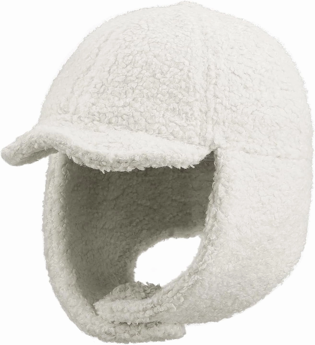 Clakllie Unisex Winter Trapper Hat Trooper Hat with Visor Snow Eskimo Hat Warm Russian Hat Ski Hat Earflaps Baseball Cap